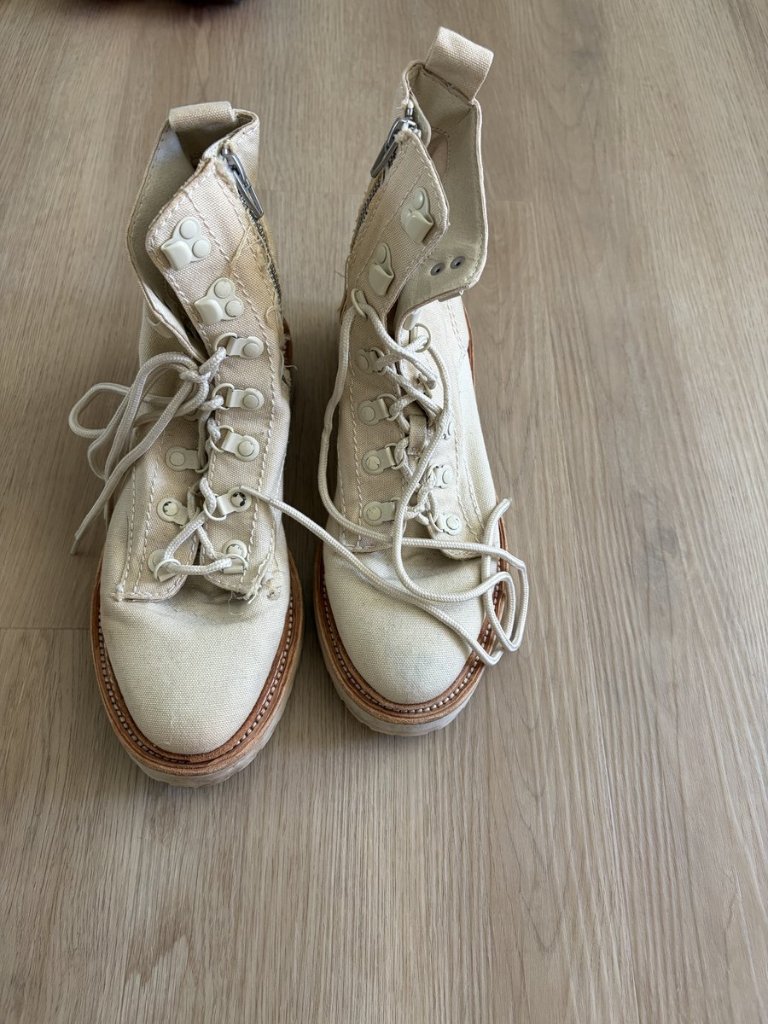 Toga Pulla Canvas Lace-Up Boots | Women's Size 8.5